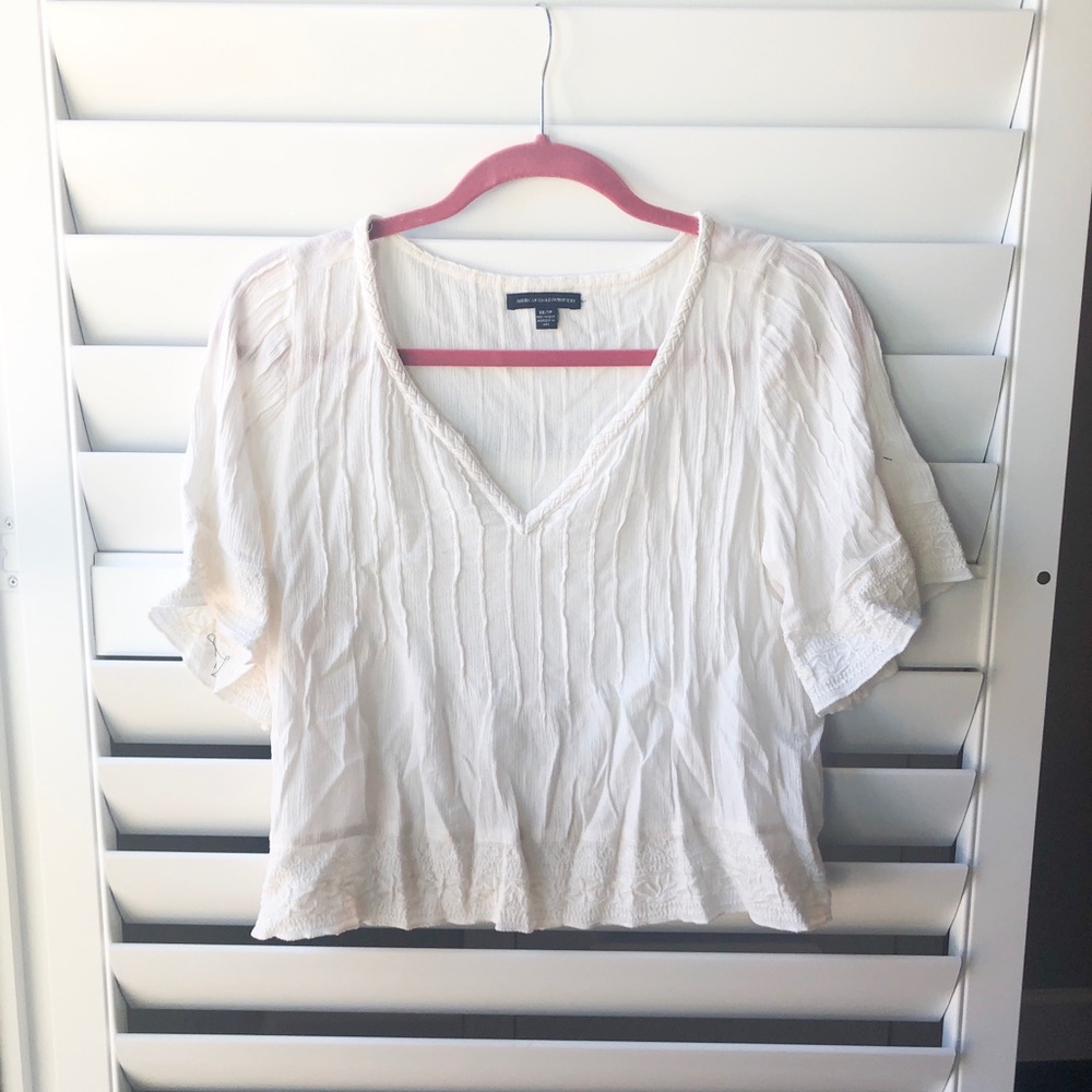 Summery white v-neck